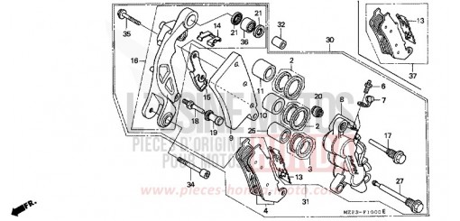 ETRIER DE FREIN AVANT (1) CBR1000FP de 1993